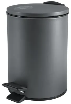 Produktbild von Spirella Treteimer Cannes - dunkelgrau - 5L - Metall - 20 x 27 cm