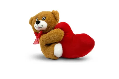 Produktbild von Plüschtier Teddybär 20 cm mit Herz Rot – Niedliches Kuscheltier aus weichem Plüsch