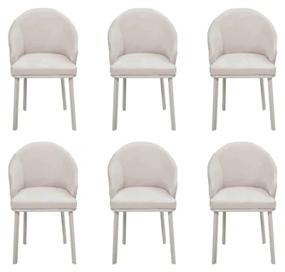 Produktbild von Esszimmerstuhl Weiß 6x Stühle Esszimmer Modern Stuhle Holz Design neu
