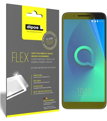 Produktbild von 3x Schutzfolie für Alcatel 3 Folie, 100% Displayabdeckung, dipos Flex