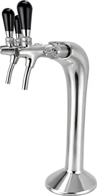 Produktbild von BieTal® Classic Cobra Schanksäule Zapfsäule 3-leitig 7mm verchromt & Schankhähne