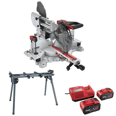 Image de Scie à onglet et scie à onglet Flex sans fil SMS 305 18-EC + WB 110-260 + 2 batteries 8,0 Ah