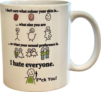 Image de I Hate Everyone Mug, les gens détestent tasse, cadeau drôle pour lui, leurs collègues, tasse de mémo, tasse drôle, fine tasse de mémo