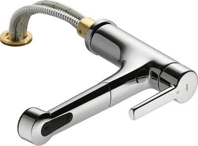 Produktbild von Naber KWC Küchenarmatur Suno 4 Fensterarmatur mit herausziehbarer Schlauchbrause chrom, Hochdruck