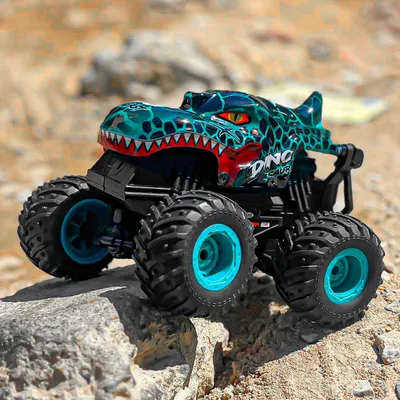 Produktbild von Ferngesteuertes Auto, 2,4GHz 20 km/h RC Monstertruck, 1:20 Ferngesteuerter Monster Truck mit Aufrecht Gehen, 360°Drehung, LED-Licht und Musi, Dinosaurier Spielzeug ab 3 4 5 6 8 10 Jahre Jungen Mädchen