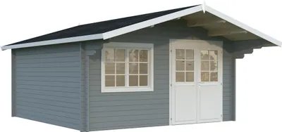 Produktbild von Gartenhaus Palmako Britta 17,5 m² 488 x 580 cm hellgrau-weiß