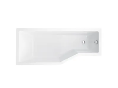 Zdjęcie produktu dla Wanna Akrylowa Zestaw 5w1 Asymetryczna 170x75 Lewa Biała + Obudowa Akrylowa + Parawan, Nowoczesny Syfon i Nogi (stelaż) w komplecie | BADLAND INTEGRA