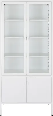 Produktbild von Standvitrine >Brisbane< in Weiss, Metall - 80x180x35cm (BxHxT)