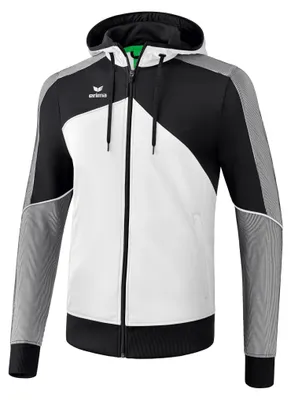 Produktbild von erima Premium One 2.0 Trainingsjacke mit Kapuze 44 weiß/schwarz/weiß