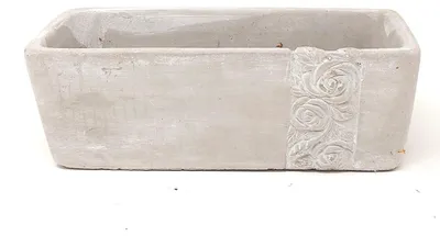 Produktbild von Jardiniere Rosen 24x10x8,5cm grau aus Keramik CreaFlor Home