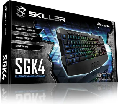 Zdjęcie produktu dla Sharkoon SKILLER SGK4, Przewodowa, USB, Membranowa, QWERTZ, RGB LED, Czarny