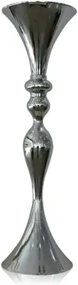 Immagine prodotto di Vaso da pavimento, design moderno, ideale per fiori secchi, colore argento