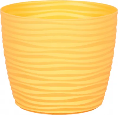 Image de Couvercle pour pot SAHARA PRIMULE plastique jaune d11x9cm