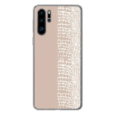 Produktbild von MuchoWow® Handyhülle Schutzhülle Hülle für Huawei P30 Pro Schlange - Design - Rosa Silikon Softcase Handy Hülle - Schutzdeckel