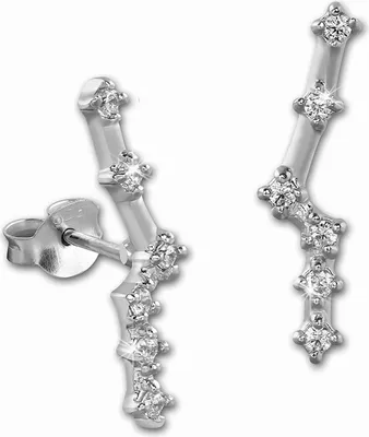Produktbild von SilberDream Ohrhänger für Damen 925 Silber weiß Ranke Ohrringe SDO466W