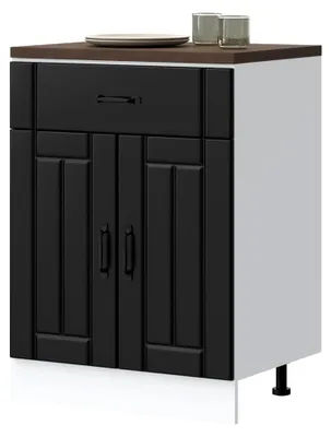 Produktbild von Küchenunterschrank Lucca Schwarz Holzwerkstoff