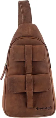 Produktbild von GreenLand Nature Leder Sling Bag Monte Bodybag Brown braun
