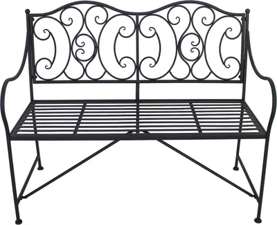 Produktbild von Gartenbank Curly 2-Sitzer mit Zierornamenten, 109x93x53 cm (B x H x T)