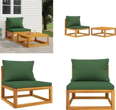 Produktbild von vidaXL 2 tlg. Garten Sofa Set mit Kissen Massivholz Akazie - Gartensofa-Set - Gartensofa-Sets - Lounge - Gartensofa