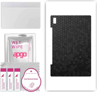 Produktbild von apgo Rückseite Schutzfolie, Skin, kompatibel mit Oukitel OKT1, Hinten Displayschutzfolie aus Vinylfolie, kratzfest, einfache Montage - Schwarze Honigwabe