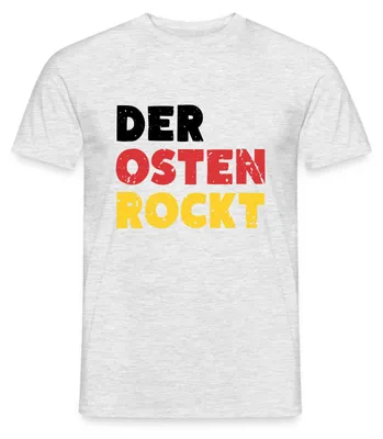 Produktbild von Spreadshirt Der Osten Rockt Männer T-Shirt, XXL, Grau meliert