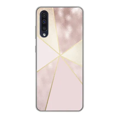 Produktbild von MuchoWow® Handyhülle Schutzhülle Hülle für Samsung Galaxy A30s Marmor - Rosa - Gold - Schick Silikon Softcase Handy Hülle - Karteninhaber