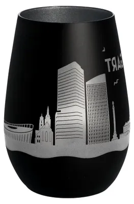 Produktbild von Windlicht Stuttgart Skyline (Schwarz und Silber)