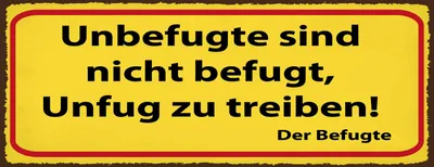 Produktbild von vianmo Holzschild 10x27 cm Unbefugte nicht befugt