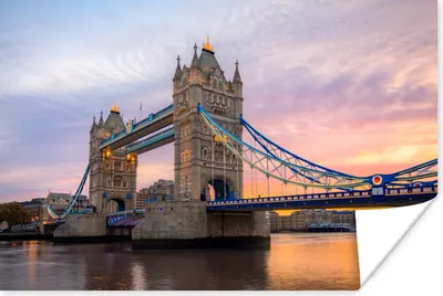 Produktbild von MuchoWow® Poster Sonnenaufgang an der Tower Bridge in England 90x60 cm - Schlafzimmer