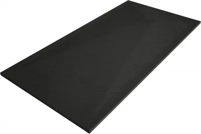 Produktbild von Mexen Stone+ rechteckige Verbundduschtasse 180 x 100 cm, schwarz, schwarze Abdeckplatte - 44701018-B
