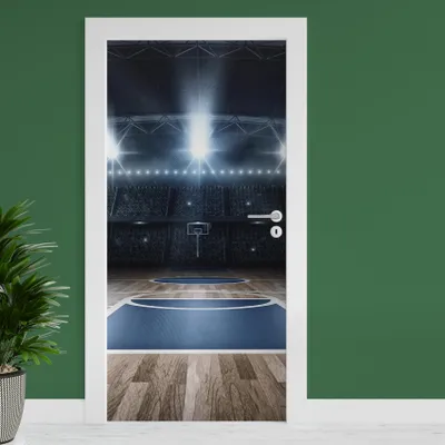 Produktbild von Türfolie "Basketballarena" 90x200cm Türposter Aufkleber Folie Tapete TF03-03