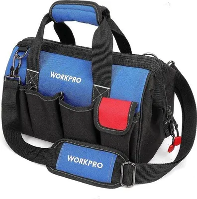 Immagine prodotto di Borsa porta attrezzi con tracolla regolabile, blu/nero