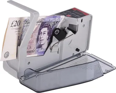 Zdjęcie produktu dla Przenośna, miniaturowa i poręczna liczyarka banknotów – uniwersalna maszyna do liczenia banknotów i walut z wyświetlaczem LED, wyposażenie finansowe