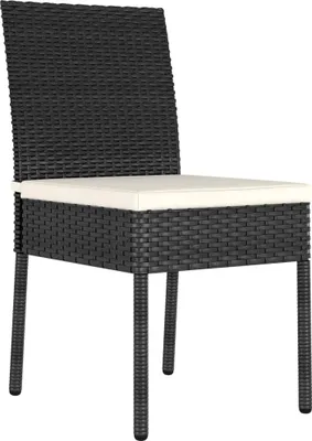 Produktbild von vidaXL Garten-Essstühle 4 Stk. Poly Rattan Schwarz