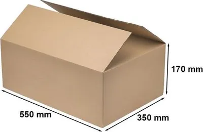 Obrázok produktu pre Skladací kartón Kartónová krabica 550 x 350 x 170 mm B360