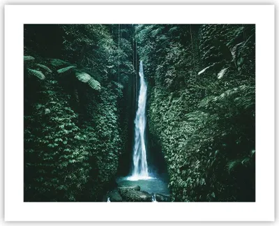 Produktbild von Poster - Poster ohne Rahmen - Tropen Wasserfall Dschungel - 50x40 cm - Wand Bild - Wanddeko - Wandbilder - Kunstposter - Wandposter - Bilder - Kunstdruck - Wanddekoration - Wandbild - P2XAA50x40-5103