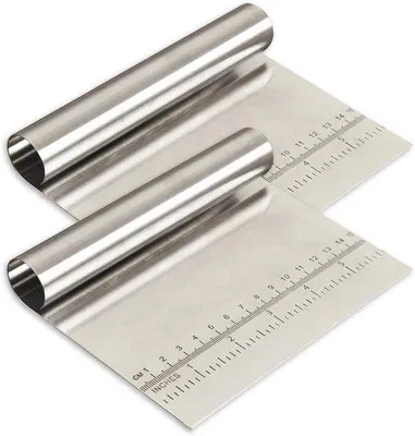 Image de 2 coupe-pizzas en acier inoxydable avec thermomètre