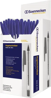 Immagine prodotto di Soennecken Einwegkugelschreiber 3611 Nr.1 Kappe blau 50 St./Pack.