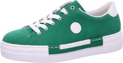 Produktbild von Rieker Damen Sneaker Schnürschuh Plateau N49W1, Größe:39 EU, Farbe:Grün