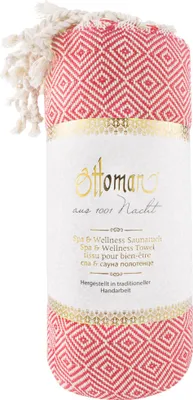 Produktbild von GREENDOOR Hamam Tuch Rautenmuster pink/weiß