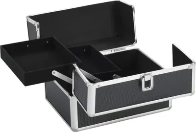 Immagine prodotto di Valigia per Cosmetici 22x30x21 cm Nera in Alluminio