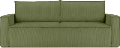 Obrázek produktu pro Rozkládací pohovka Konsimo s funkcí spaní s područkami "NAPI", zelená, manšestrová tkanina, Loft, 228x89x101 cm
