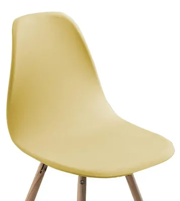 Imagen del producto de Juego de 4 fundas elásticas para sillas de estilo escandinavo, color amarillo