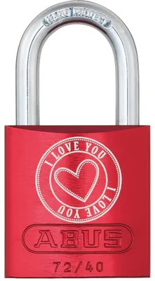 Produktbild von ABUS Vorhangschloss Aluminium 72/40 rot LoveLock 5