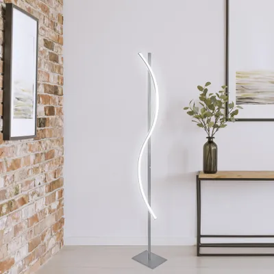 Produktbild von MeLiTec LED Stehleuchte ST28-1, mit Tastdimmer, nickel matt