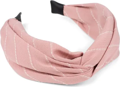Produktbild von styleBREAKER Damen Haarreif mit edlem Nadelstreifen Muster und Twist Knoten, Retro Look, Haarband, Haarschmuck 04027029