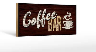 Produktbild von Holzschild Spruch 27x10cm Coffee Bar