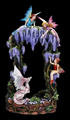 Produktbild von Elfen Figuren mit Drache - Fantasy Paradies