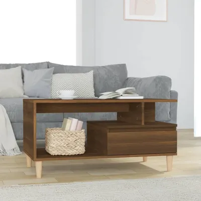 Produktbild von Couchtisch Braun Eichen-Optik 90x49x45 cm Holzwerkstoff , Couchtische Design 2024