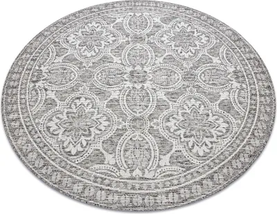 Zdjęcie produktu dla Dywan SZNURKOWY SIZAL LOFT 21193 koło BOHO kość słoniowa/srebrny/taupe beżowy koło 120 cm